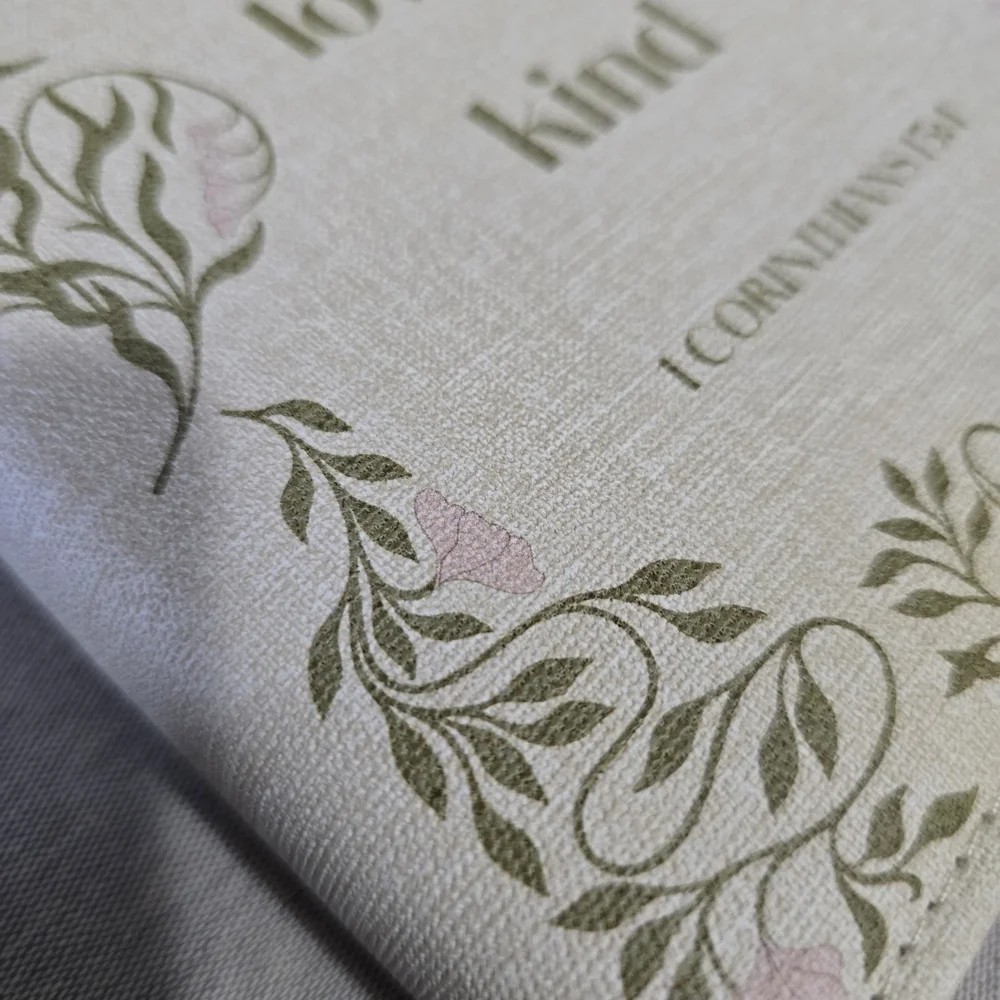 Love Is Patient, Love Is Kind Floral Home Office Planner - Cream & Pink